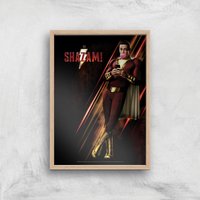 DC Shazam! Giclée Kunstdruck - A2 - Wooden Frame von Zavvi Gallery