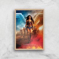 DC Wonder Woman Giclée Kunstdruck - A2 - Wooden Frame von Zavvi Gallery