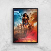 DC Wonder Woman Giclée Kunstdruck - A3 - Black Frame von Zavvi Gallery