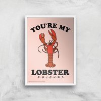 Friends Lobster Giclee Art Print - A2 - White Frame von Zavvi Gallery