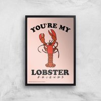 Friends Lobster Giclee Art Print - A3 - Black Frame von Zavvi Gallery