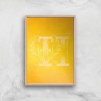 Harry Potter Hufflepuff Giclee Art Print - A2 - Wooden Frame von Zavvi Gallery