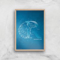 Harry Potter Ravenclaw Giclee Art Print - A4 - Wooden Frame von Zavvi Gallery