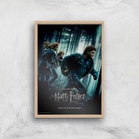 Harry Potter and the Deathly Hallows Part 1 Giclee Art Print - A4 - Wooden Frame von Zavvi Gallery