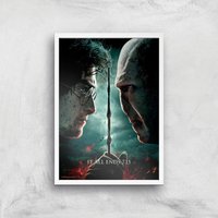 Harry Potter and the Deathly Hallows Part 2 Giclee Art Print - A2 - White Frame von Zavvi Gallery