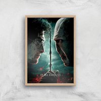 Harry Potter and the Deathly Hallows Part 2 Giclee Art Print - A3 - Wooden Frame von Zavvi Gallery