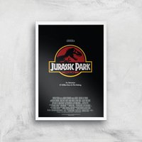 Jurassic Park Giclee Art Print - A2 - White Frame von Zavvi Gallery