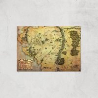 Lord Of The Rings Map Giclee Art Print - A2 - Print Only von Zavvi Gallery