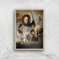 Lord Of The Rings: The Return Of The King Giclee Art Print - A3 - Wooden Frame von Zavvi Gallery