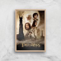 Lord Of The Rings: The Two Towers Giclee Art Print - A4 - Wooden Frame von Zavvi Gallery
