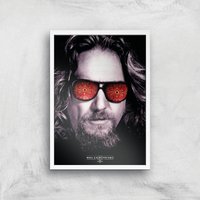 The Big Lebowski Giclee Art Print - A3 - White Frame von Zavvi Gallery