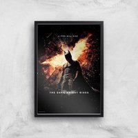 The Dark Knight Rises Giclee Art Print - A3 - Black Frame von Zavvi Gallery