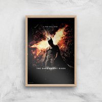 The Dark Knight Rises Giclee Art Print - A3 - Wooden Frame von Zavvi Gallery