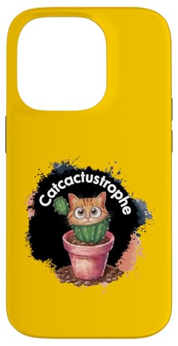 CatCactustrophe: Gefangen in einer stacheligen Zwangslage Hülle für iPhone 14 Pro CatCactustrophe: Gefangen in einer stacheligen Zwangslage Hülle für iPhone 14 Pro von Zawles Designs