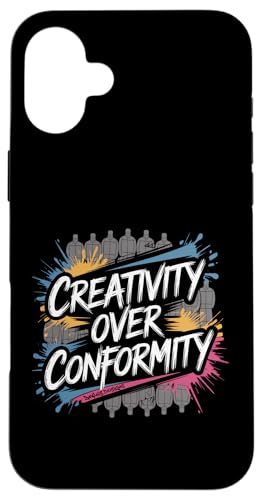 Kreativität über Konformität Hülle für iPhone 16 Plus Kreativität über Konformität Hülle für iPhone 16 Plus von Zawles Designs