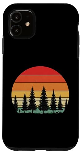 Retro Wald Sonnenuntergang: Mann und Hund Silhouette Abenteuer Hülle für iPhone 11 Retro Wald Sonnenuntergang: Mann und Hund Silhouette Abenteuer Hülle für iPhone 11 von Zawles Designs