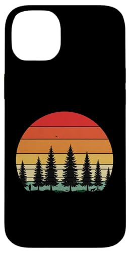 Retro Wald Sonnenuntergang: Mann und Hund Silhouette Abenteuer Hülle für iPhone 14 Plus Retro Wald Sonnenuntergang: Mann und Hund Silhouette Abenteuer Hülle für iPhone 14 Plus von Zawles Designs