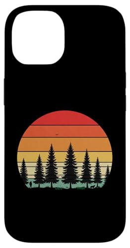 Retro Wald Sonnenuntergang: Mann und Hund Silhouette Abenteuer Hülle für iPhone 14 Retro Wald Sonnenuntergang: Mann und Hund Silhouette Abenteuer Hülle für iPhone 14 von Zawles Designs