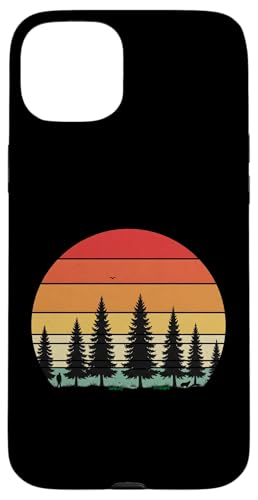 Retro Wald Sonnenuntergang: Mann und Hund Silhouette Abenteuer Hülle für iPhone 15 Plus Retro Wald Sonnenuntergang: Mann und Hund Silhouette Abenteuer Hülle für iPhone 15 Plus von Zawles Designs