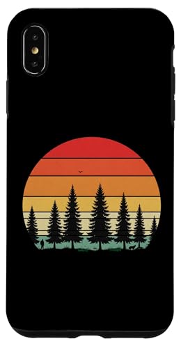 Retro Wald Sonnenuntergang: Mann und Hund Silhouette Abenteuer Hülle für iPhone XS Max Retro Wald Sonnenuntergang: Mann und Hund Silhouette Abenteuer Hülle für iPhone XS Max von Zawles Designs