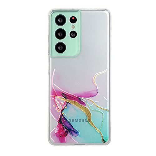 Zaxgf Galaxy S22 Hülle Handyhülle TPU Silikon Weiche Schlank Schutzhülle Handytasche Flexibel Case Frauen Stilvolle Handy Hülle für Samsung Galaxy S22 5G,Farbiger Marmor von Zaxgf