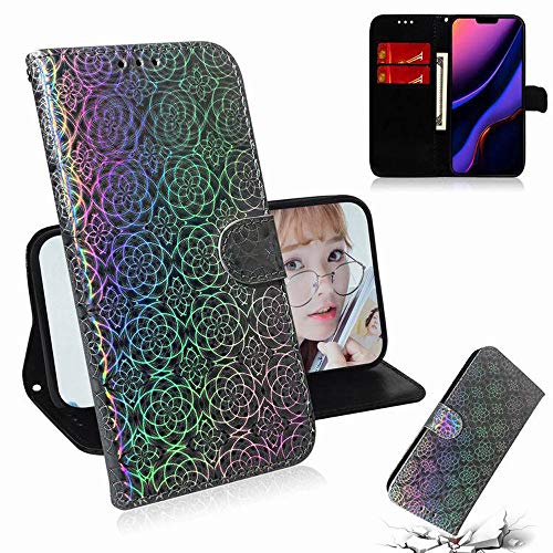 Zaxgf Handyhülle für iPhone 11 Handytasche mit Kartenfächer Handschlaufe Leder Hülle Glitzer Bling Multifunktions Magnet Flip Case für iPhone 11 Farbverlauf Silber Zaxgf Handyhülle für iPhone 11 Handytasche mit Kartenfächer Handschlaufe Leder Hülle Glitzer Bling Multifunktions Magnet Flip Case für iPhone 11 Farbverlauf Silber von Zaxgf