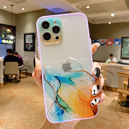 Zaxgf Marmor Hülle für iPhone 12 Pro Max, Weich Silikon Handyhülle mit Glitzer Design, Flexibel TPU Anti-Kratzer Stoßfest Bumper Schutzhülle für iPhone 12 Pro Max (6,7"),Gold Marmor von Zaxgf