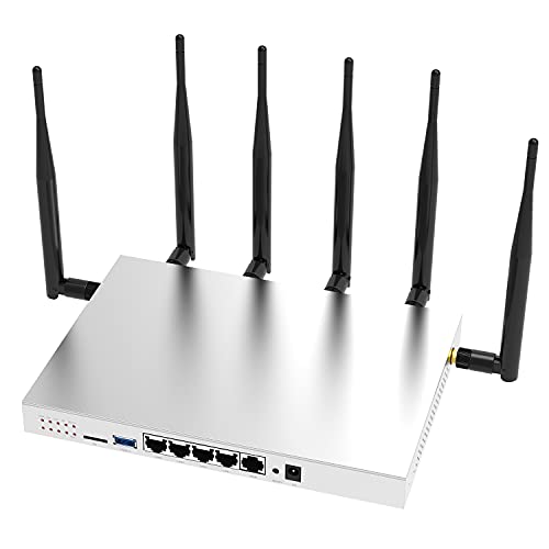 Zbtlink (WG3526) 4G LTE Router AC1200 Dual Band Cat 6 Gigabit WiFi 4G Wireless Router mit industriellem Metallgehäuse/abnehmbaren externen 6×5dBi Antennen/SIM Kartensteckplatz Entsperrter USB3.0 Port von Zbtlink