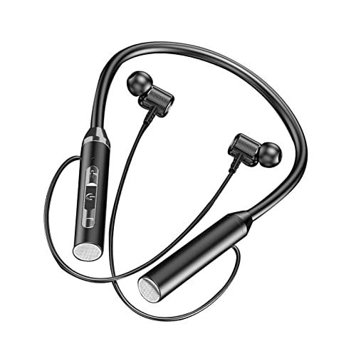 Zceplem 2 Pcs Stereo-Kopfhörer-Nackenbügel | Kabellose Sport-Headsets mit magnetischem Nackenbügel | HiFi-Stereo-Ohrhörer mit tiefen Bässen, IPX7, wasserdicht, mit Mikrofon für das Laufen von Zceplem