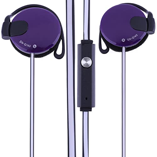 Zceplem Clip-On-Ohrhörer mit Kabel | 3,5-mm-Over-Ear-Kopfhörer für Telefon - Handyzubehör Yoga-Übungs-Workout-Kopfhörer, kompatibel mit den meisten Mobiltelefonen von Zceplem