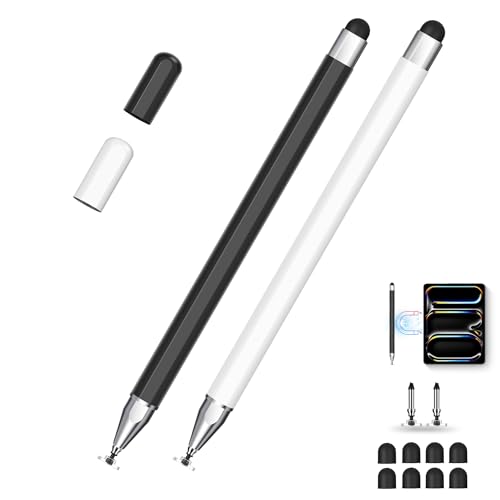 Universeller Tablet-Stift mit Dual-Tip – Präzisionsspitze, Kein Aufladen nötig, Magnetische Befestigung – Kompatibel mit IOS, Android, Surface & Smartphones – Schwarz/Weiß Universeller Tablet-Stift mit Dual-Tip – Präzisionsspitze, Kein Aufladen nötig, Magnetische Befestigung – Kompatibel mit IOS, Android, Surface & Smartphones – Schwarz/Weiß von Zcitek