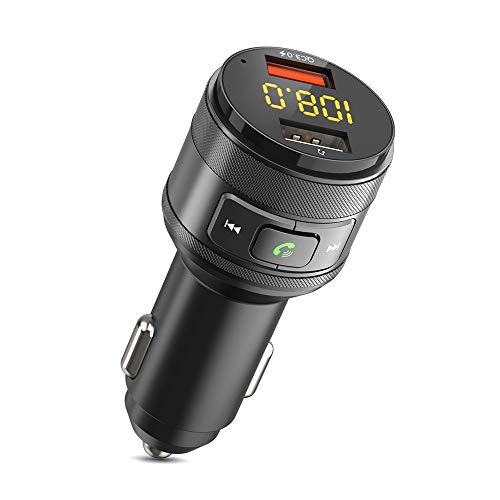 ZeaLife Bluetooth FM Transmitter, Auto Bluetooth Radio Adapter mit 2 USB Anschlüsse und Freisprecheinrichtung Car Kit, QC3.0 Wireless Auto Handy Adapter Musik, Unterstützt 64G USB Stick ZeaLife Bluetooth FM Transmitter, Auto Bluetooth Radio Adapter mit 2 USB Anschlüsse und Freisprecheinrichtung Car Kit, QC3.0 Wireless Auto Handy Adapter Musik, Unterstützt 64G USB Stick von ZeaLife