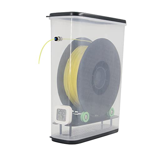 Zeberoxyz 3D-Drucker Filamenthalter Trockenaufbewahrungsbox Feuchtigkeitsbeständige Versiegelte Universal verstellbare Filamenthalterung Rackhalterung für PLA ABS Nylonholz (Trockenaufbewahrungsbox) von Zeberoxyz