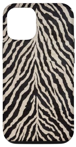 Hülle für iPhone 12/12 Pro Zebra Animal Print Schwarz Beige Muster von Zebra Animal Print