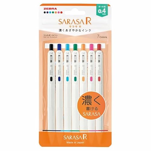 Zebra Gel-Kugelschreiber Sarasa R, 0,4 mm, 7 Farben, JJS29-R1-7C-N Zebra Gel-Kugelschreiber Sarasa R, 0,4 mm, 7 Farben, JJS29-R1-7C-N von Zebra Pen