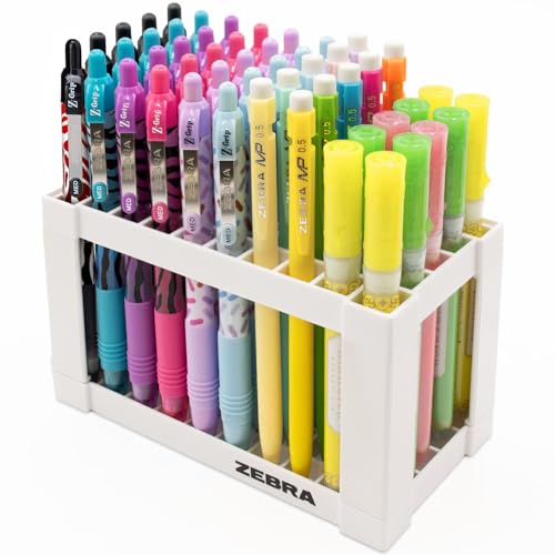Zebra Pen Schreibtisch-Ständer-Schreibwaren-Set mit 50 Stiften, 30 x Z-Grip glatte einziehbare Stifte + 10 x MP Druckbleistifte + 10 x Kirarich Textmarker, 50 Stück Zebra Pen Schreibtisch-Ständer-Schreibwaren-Set mit 50 Stiften, 30 x Z-Grip glatte einziehbare Stifte + 10 x MP Druckbleistifte + 10 x Kirarich Textmarker, 50 Stück von Zebra Pen