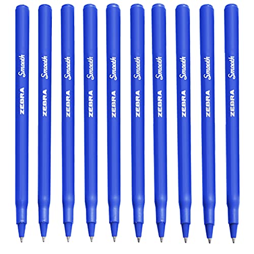 Zebra Smooth Stick Kugelschreiber, 0,7 mm Spitze, Blau, 10 Stück Zebra Smooth Stick Kugelschreiber, 0,7 mm Spitze, Blau, 10 Stück von Zebra Pen