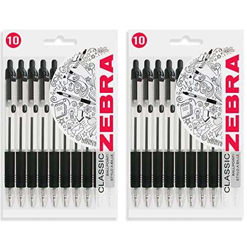 Zebra Z-Grip Kugelschreiber, Schwarz, 1,0 mm, 20 Stück Zebra Z-Grip Kugelschreiber, Schwarz, 1,0 mm, 20 Stück von Zebra Pen