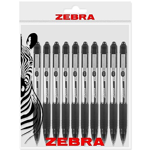 Zebra Z-Grip Smooth Ballpoint Pen - 1.0mm - Black Ink & Barrel - Pack of 10 - in Zebra Packaging von Zebra Pen