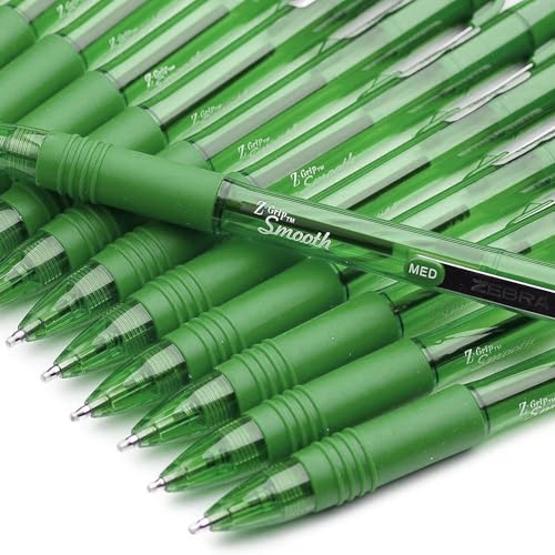 Zebra Z-Grip Smooth Druckkugelschreiber, Grün, 20 Stück von Zebra Pen