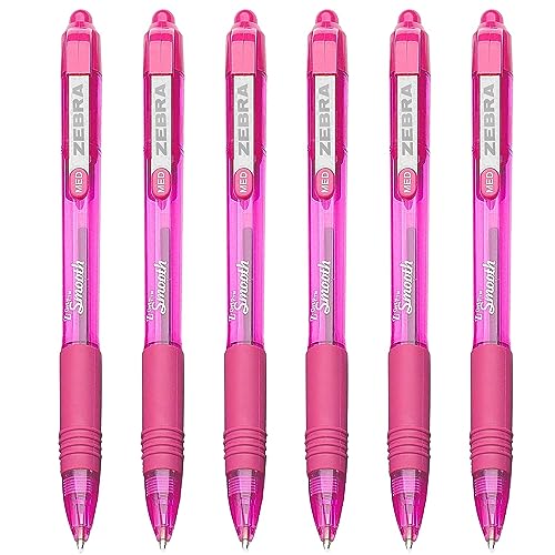 Zebra Z-Grip Smooth Druckkugelschreiber, Pink, 6 Stück von ‎Zebra Pen