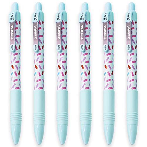 Zebra Z-Grip Smooth Kugelschreiber, einziehbar, 6 St ck, schwarze Tinte, Sweetie Blue Barrel Design Zebra Z-Grip Smooth Kugelschreiber, einziehbar, 6 St ck, schwarze Tinte, Sweetie Blue Barrel Design von Zebra Pen