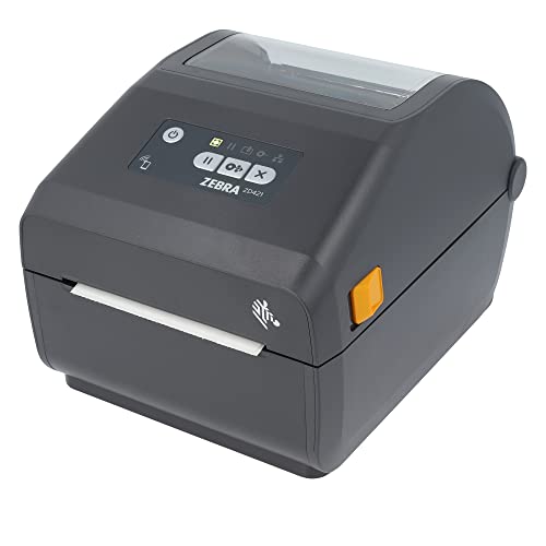 Zebra ZD421d Drucker mit Abreißkante - 203 DPI - Thermodirekt - 104 mm max. Druckbreite, BTLE, USB, USB-Host Schnittstellen (ZD4A042-D0EM00EZ), grau (dunkel) von Zebra Technologies