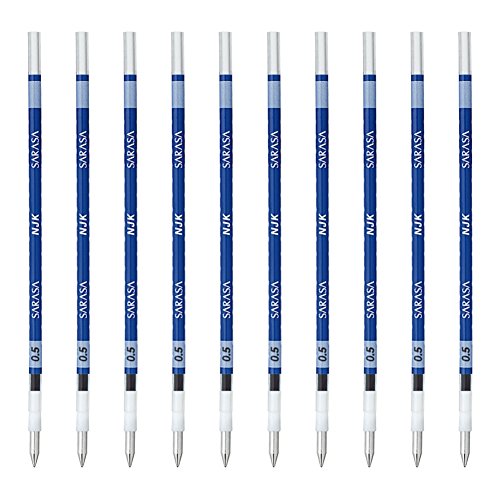 10pcs Zebra Sarasa NJK-0.5 0.5 mm Gel Ink Multi Pen Refill (Box Set) - Blue Ink von Zebra