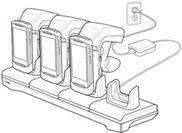 Zebra 4-Slot Charging Cradle - Batterieladegerät - Ausgangsanschlüsse: 4 - für Zebra RFD8500 (CRD4S-RFD8500-1R) von Zebra