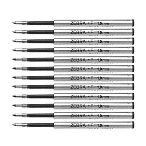 Zebra F Refill Kugelschreiber für F-301, F-701, Expandz & Spirale, 12 Stück, schwarz von Zebra