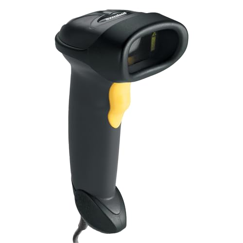Zebra LS2208 Handscanner für 1D Code - KBW, USB, seriell (RS-232) - Anbindung: Kabel, Barcodescanner dunkelgrau von ZEBRA