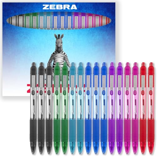 Zebra Z-Grip Druckkugelschreiber mit glatter Tinte, 1,0 mm Spitze, 16 Stück, in Geschenkbox Zebra Z-Grip Druckkugelschreiber mit glatter Tinte, 1,0 mm Spitze, 16 Stück, in Geschenkbox von Zebra Pen