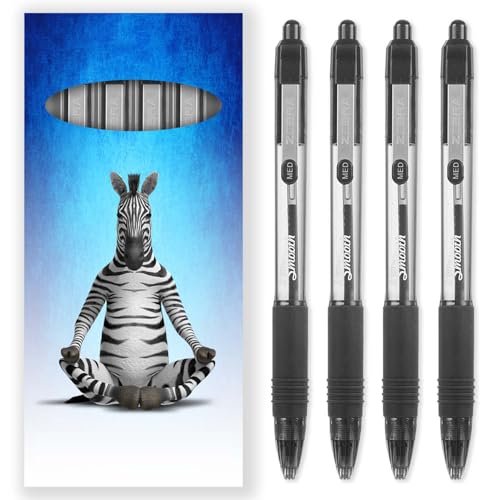 Zebra Z-Grip Druckkugelschreiber mit glatter Tinte, 1,0 mm Spitze, 4 Stück, in Geschenkverpackung, Schwarz Zebra Z-Grip Druckkugelschreiber mit glatter Tinte, 1,0 mm Spitze, 4 Stück, in Geschenkverpackung, Schwarz von Zebra Pen