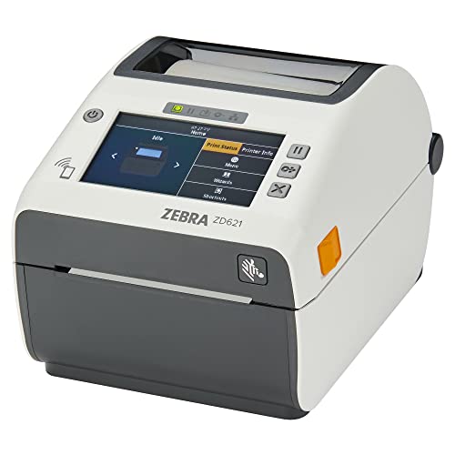 Zebra ZD621-HC Drucker mit Abreißkante - 203 DPI - Thermodirekt - 104 mm max. Druckbreite, BTLE, LAN, USB, USB-Host, seriell (RS-232) Schnittstellen (ZD6AH42-D0EF00EZ) von Zebra